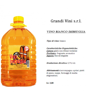 VINO BIANCO PET LT 3